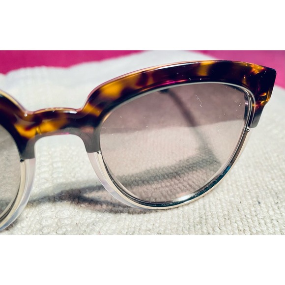 Dior Sight 1 Oversized Cat Eye Sunglasses Top Havana 54mm Clear Tortoiseshell - Picture 7 of 14